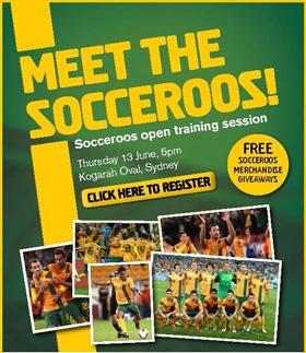 Come and see the Socceroos