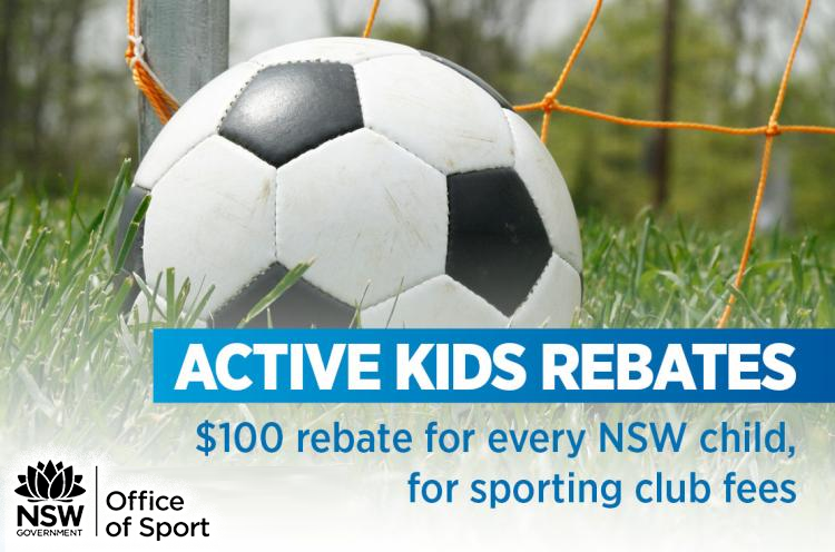 Active Kids Rebate is available