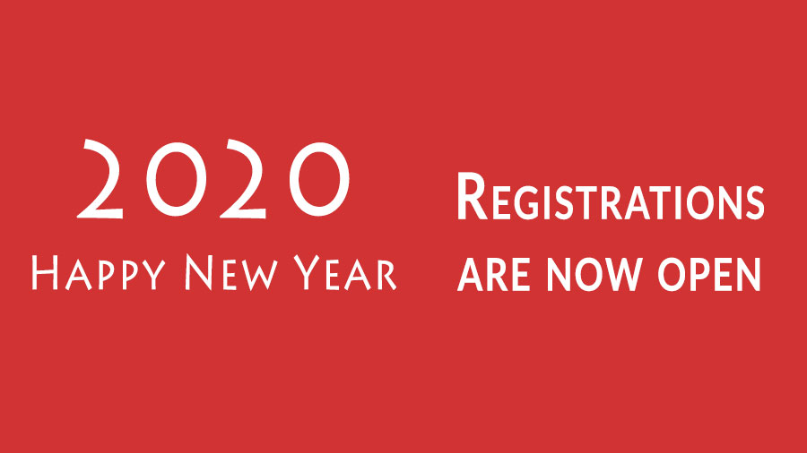 Happy New Year 2020 – Registration Now Open